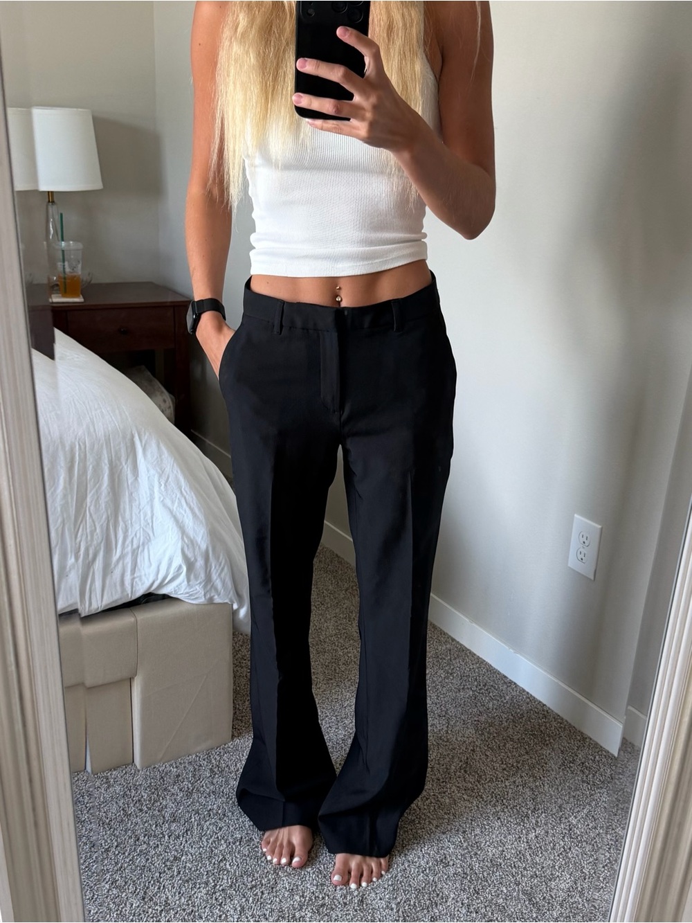 Banana Republic Black Bootcut Dress Pants